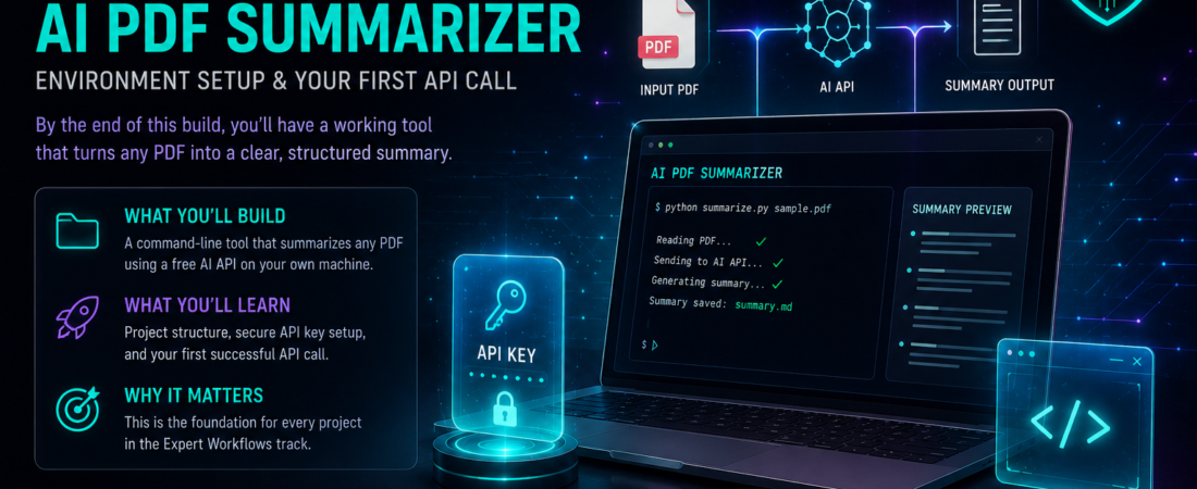 [Step 1-A-1/4] Build an AI PDF Summarizer — Environment Setup & Your First API Call (Developer Edition)