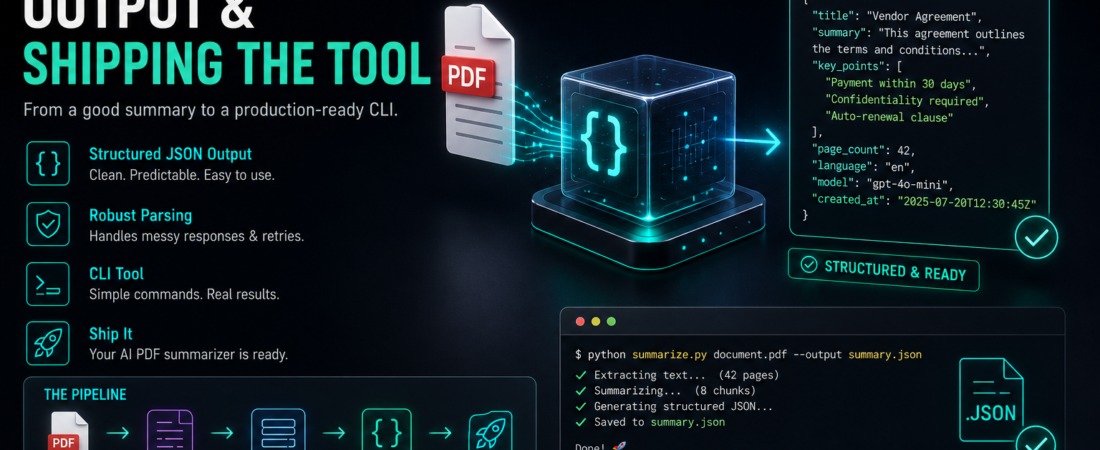 [Step 1-A-4/4] Structured JSON Output & Shipping the Tool (Developer Edition)