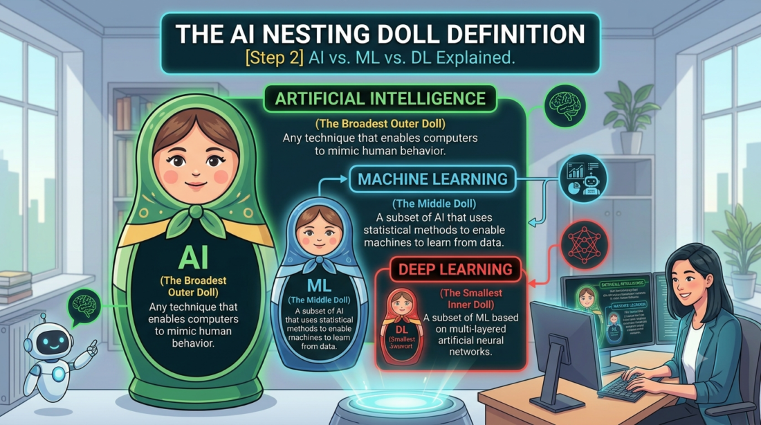 Step 2: AI vs. Machine Learning vs. Deep Learning Explained