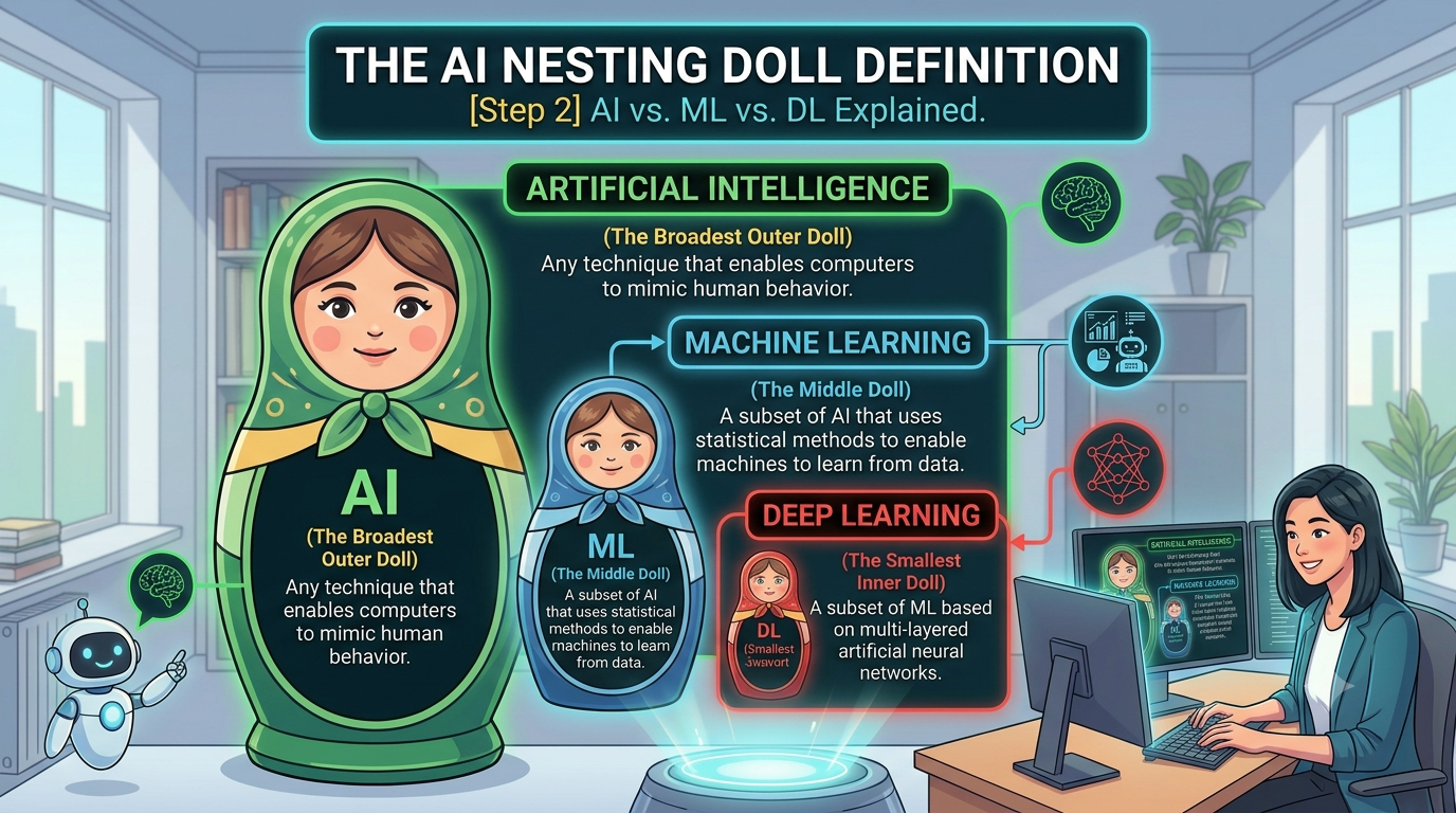 Step 2: AI vs. Machine Learning vs. Deep Learning Explained