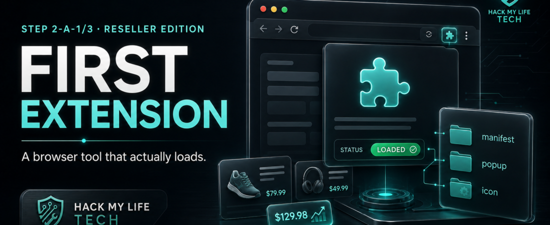 [Step 2-A-1/3] Your First Chrome Extension That Actually Loads — For Your Side Hustle (Reseller Edition)