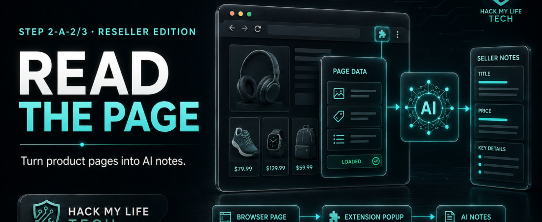 [Step 2-A-2/3] Making It Read the Page and Talk to AI (Reseller Edition)