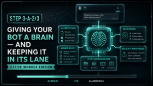 [Step 3-A-2/3] Giving Your Bot a Brain — And Keeping It in Its Lane (Office Worker Edition)